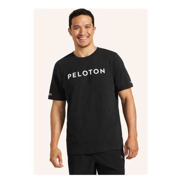 Peloton Black Graphic Peloton Logo Short Sleeve T-Shirt - Picture 4 of 4